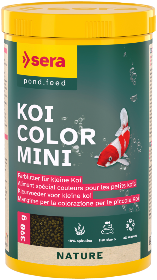 Sera Koi Color Mini 390g - Voer voor Levendige Kleuren bij Koi tot 12cm met Spirulina en Krill